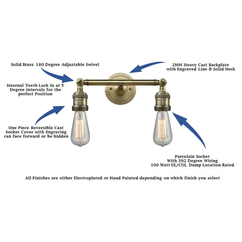 Innovations Lighting Dover 2 Light 14" Wide Bathroom Vanity Light