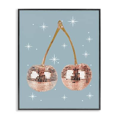 Stupell Luminous Glam Cherries Framed Giclee Art Design By Lil' Rue