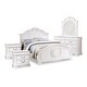 preview thumbnail 11 of 10, Furniture of America Pati 5-Piece White Wood Panel Bedroom Set