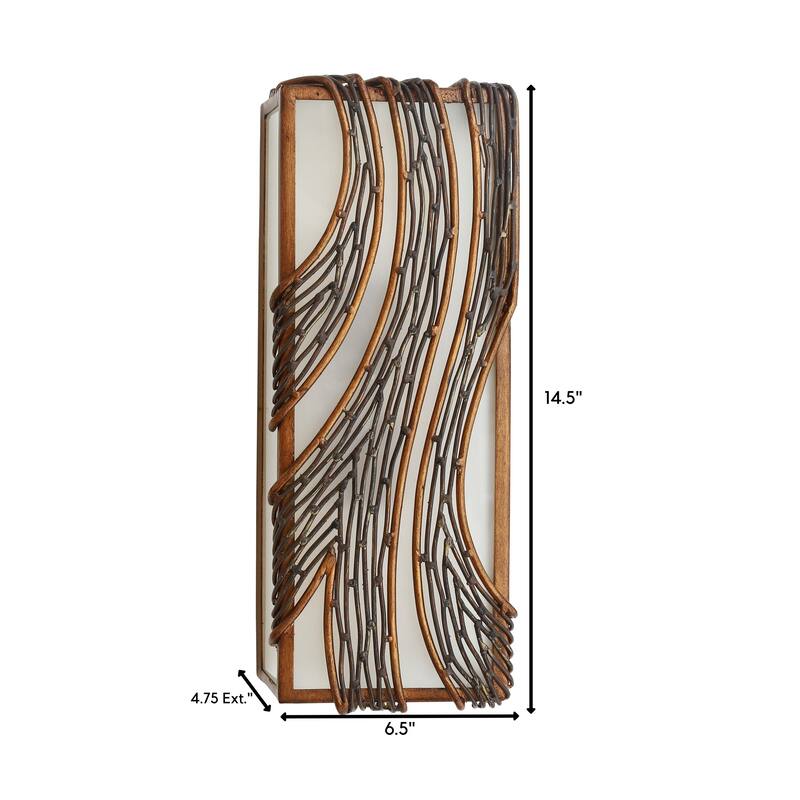 Varaluz Flow Vertical Wall Sconce - 2-Light - Hammered Ore