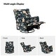 preview thumbnail 20 of 44, Gastone Transitional Floral Fabric Nursery Recliner with Curved Arms by HULALA HOME(Set of 2)