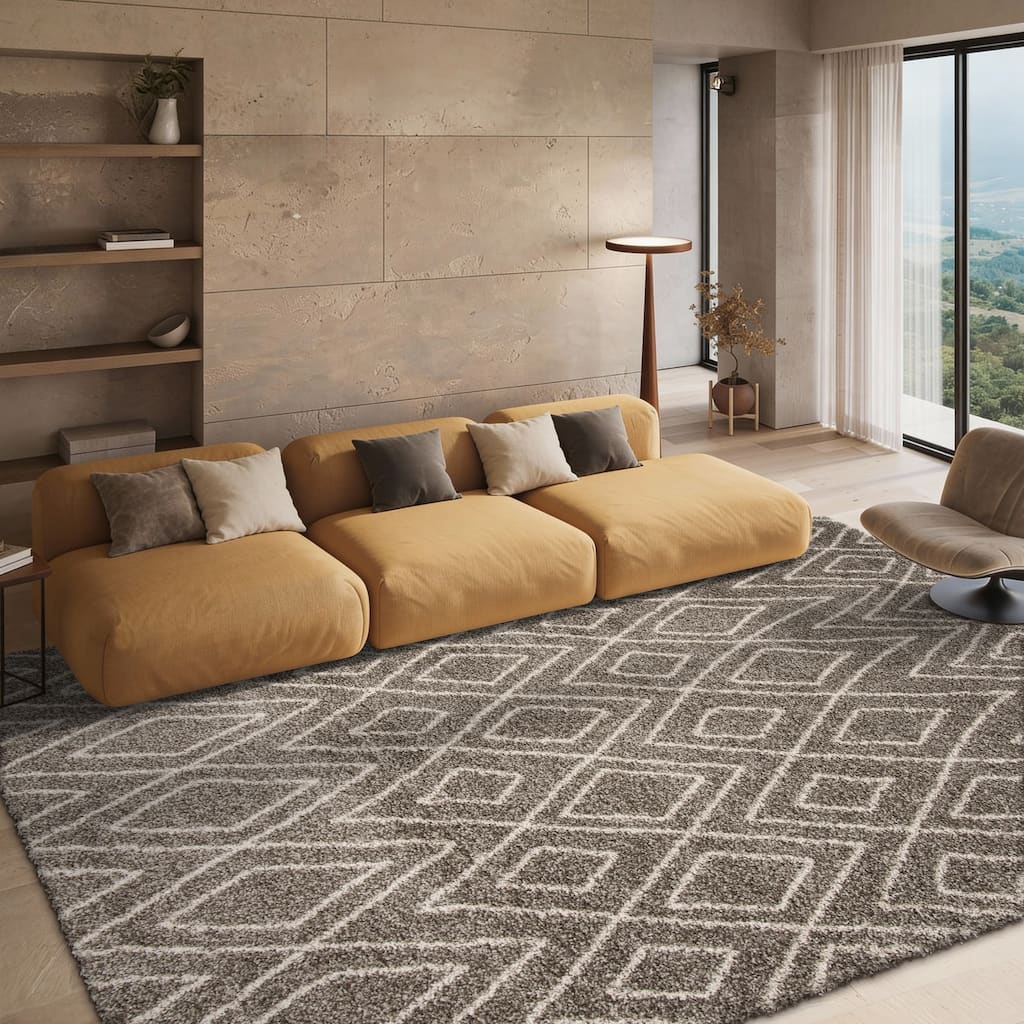 SAFAVIEH Hudson Shag Godelind Moroccan Boho 2-inch Thick Rug