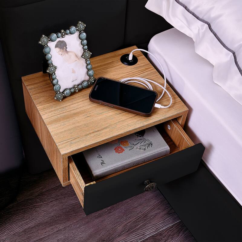 King Size Velvet Upholstered Hydraulic Storage Platform Bed with Shelves, Reading Lamps & USB Charging Port