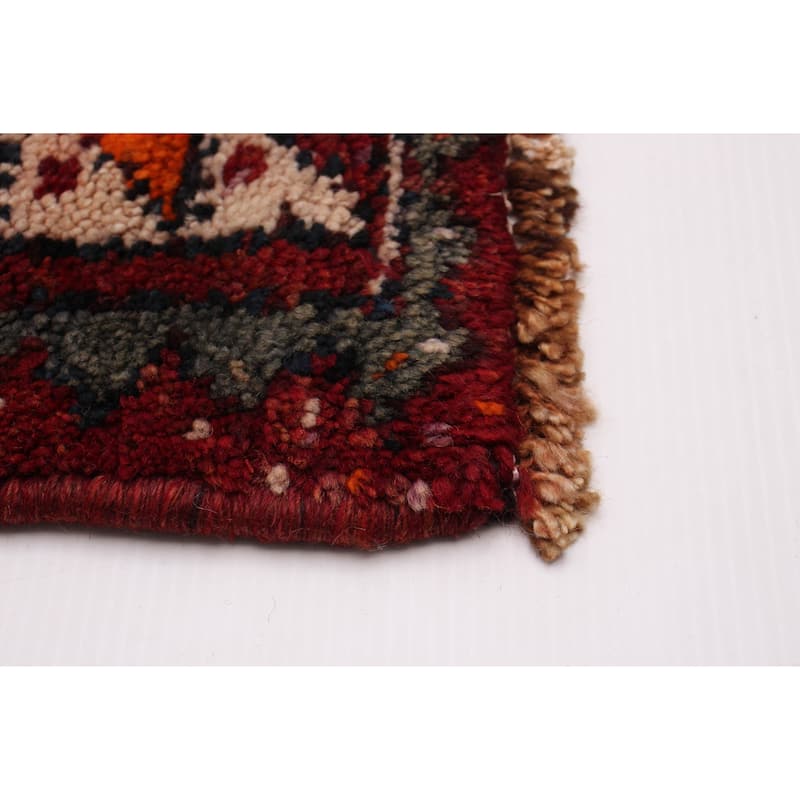 ECARPETGALLERY Hand-knotted Melis Vintage Red Wool Rug - 4'10 x 14'1