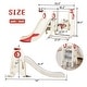 preview thumbnail 6 of 12, 4 in 1 Toddler Slide and Swing Set, Kids Playground Climber Slide Playset with Basketball Hoop