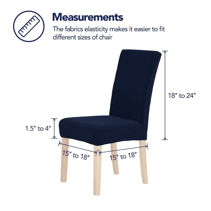 Deconovo Universal Soft Stretch Chair Slipcovers Set of 6
