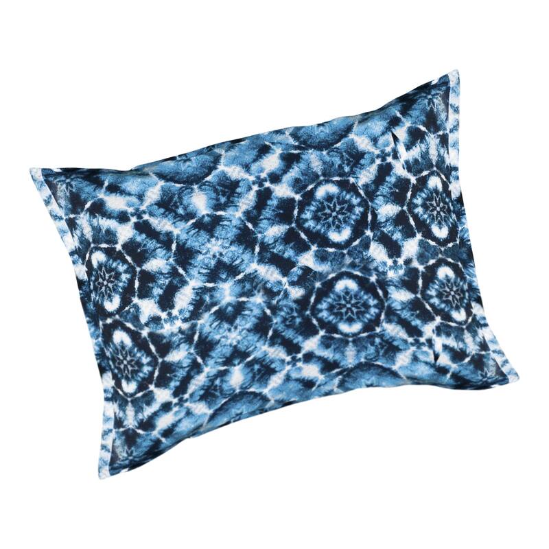 Ledge Lounger Laze Pillow in-Pool Large Float Lounger-Outdoor Marine Bean Bag for Lawn, Patio, Boat and Beach - Shibori Blue