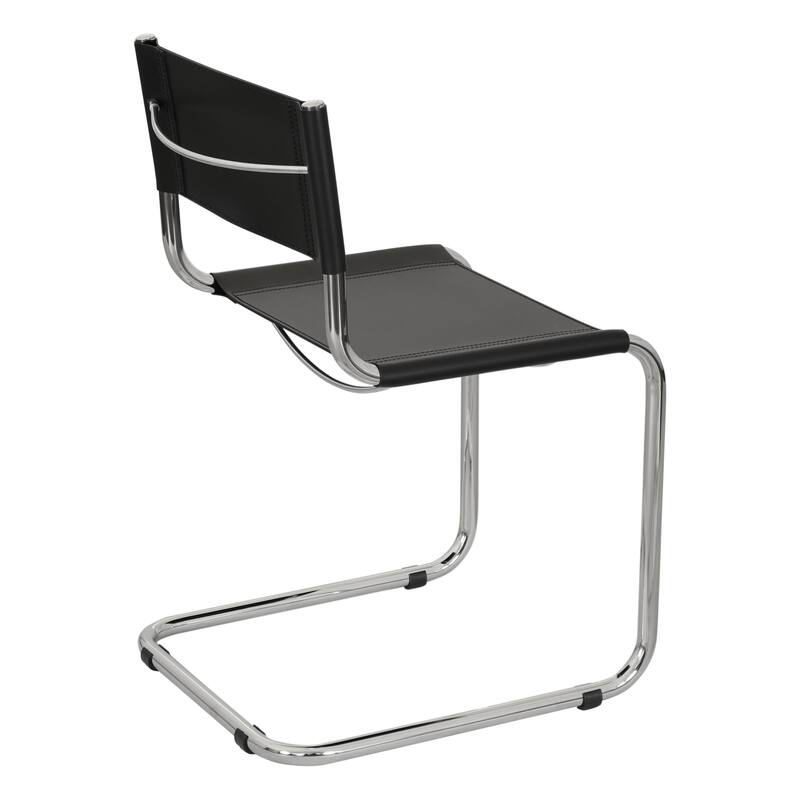 Breuer Chair Company Mart Stam Cantilever Side Chair w/ Chrome Frame (Various Bonded Leather Colors)
