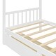preview thumbnail 17 of 72, Creativity House Bed Twin Size Frame with 2 Wood Drawers for Boys Girls, Wood Platform Bed with Roof No Box Spring Needed