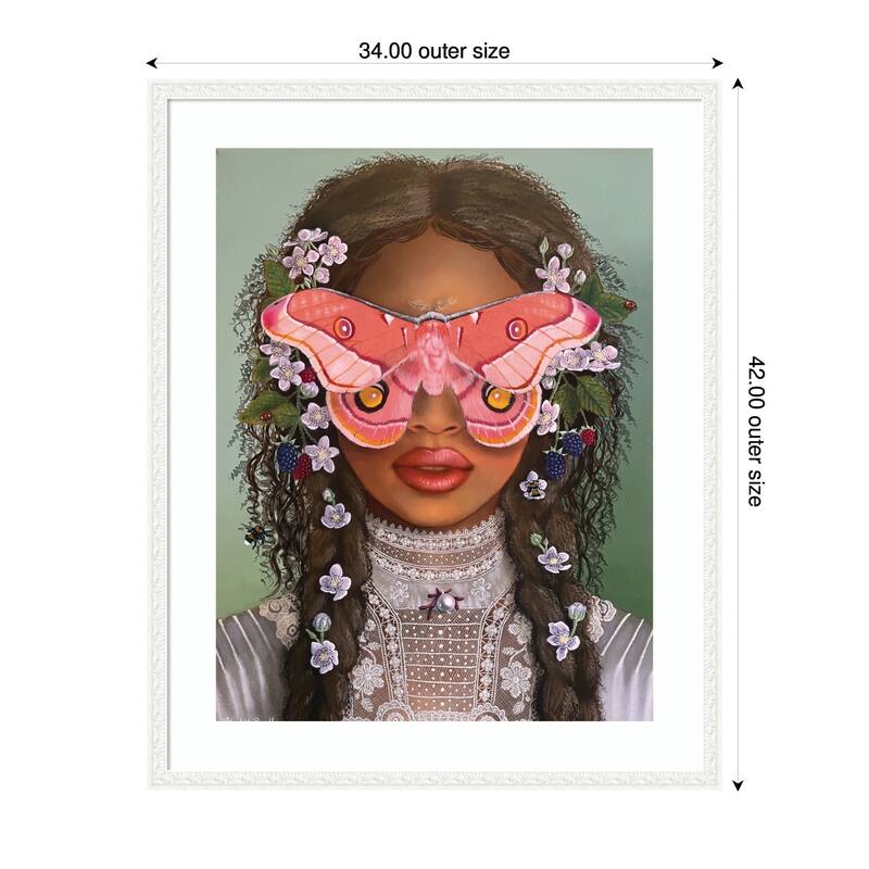 Kate and Laurel In The Garden With Antheia by Charlotte Brindley Framed Wall Art Print