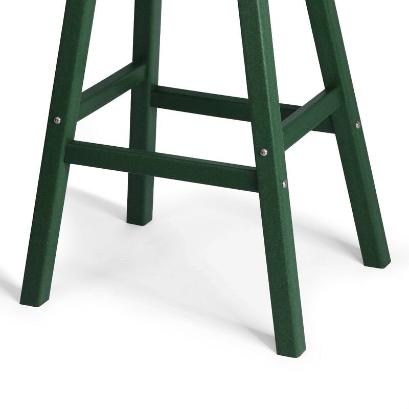 Laguna Hdpe All Weather Outdoor Patio 29" Saddle Seat Bar Stool (Set Of 3)