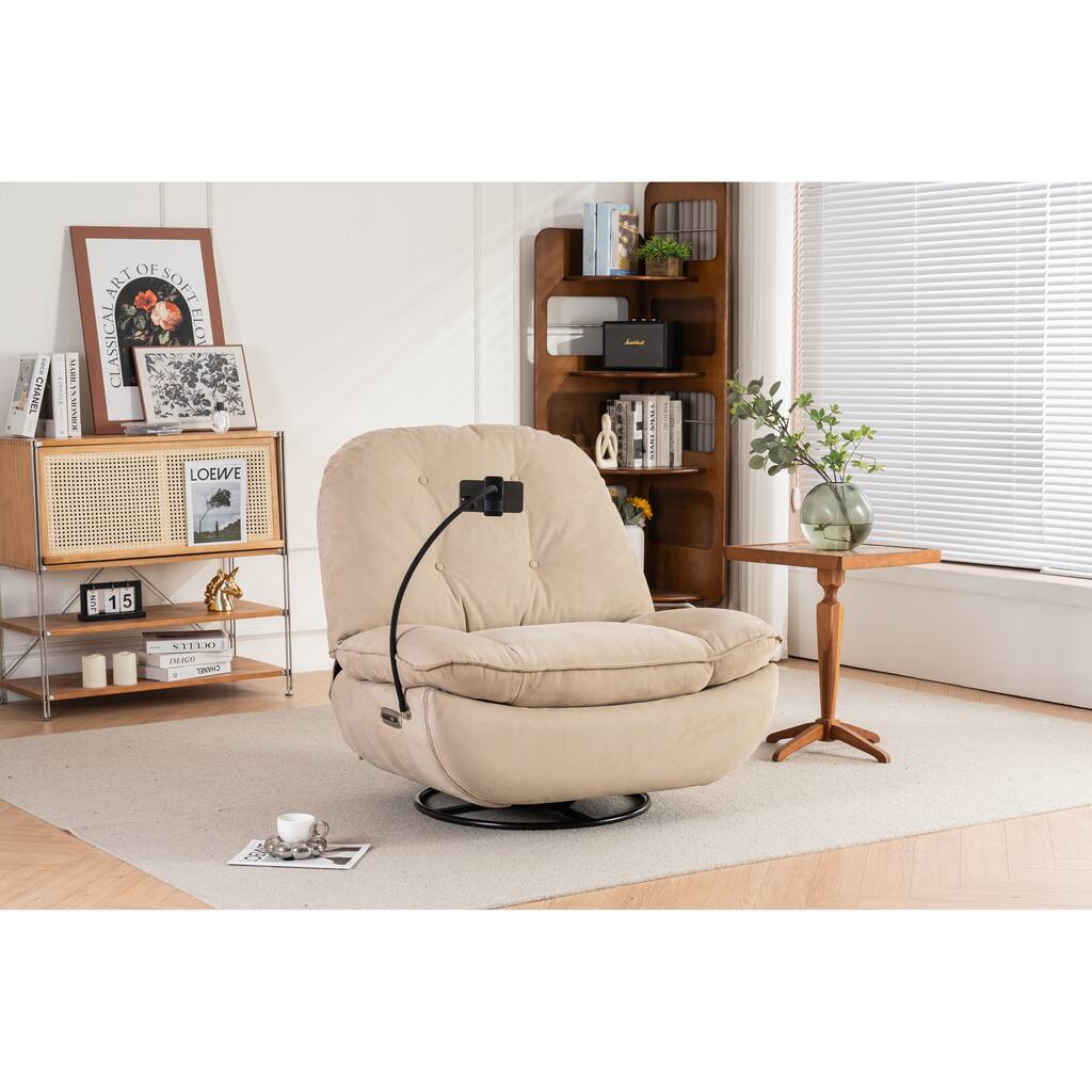 Power Recliner Swivel Glider USB Charger with Bluetooth Music Player