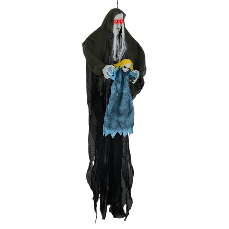 6.1 FT Hanging Animatronic Halloween Décor Sound-Activated Props - Multi