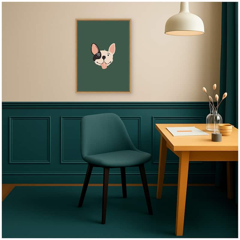 Kate and Laurel French Bulldog Whimsical Dog Lover by Laura Moss Framed Canvas Wall Art Print