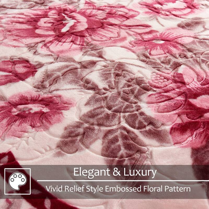 Raschel A&B Printed 2-ply Reversible Korean-style Plush Fleece Blanket