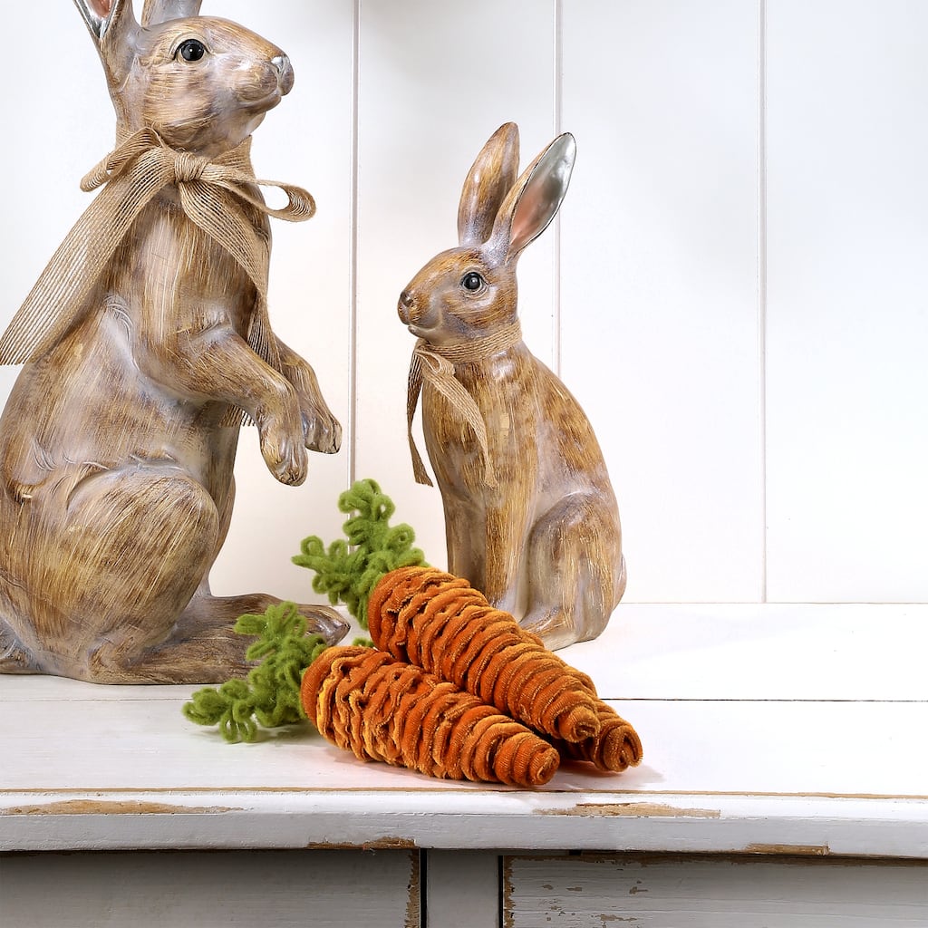 8" Velvet Carrot Set of 2