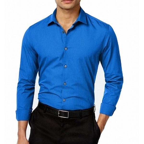 Download Shop Alfani Hyper Mens Long-Sleeve Button-Front Dress ...