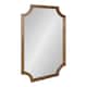 Kate and Laurel Hogan Scalloped Wood Framed Mirror - 24x36 - Rustic Brown