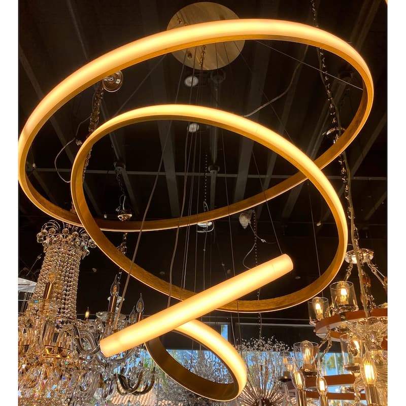LED Modern Circles Chandelier Lighting Fixture 32" Wide