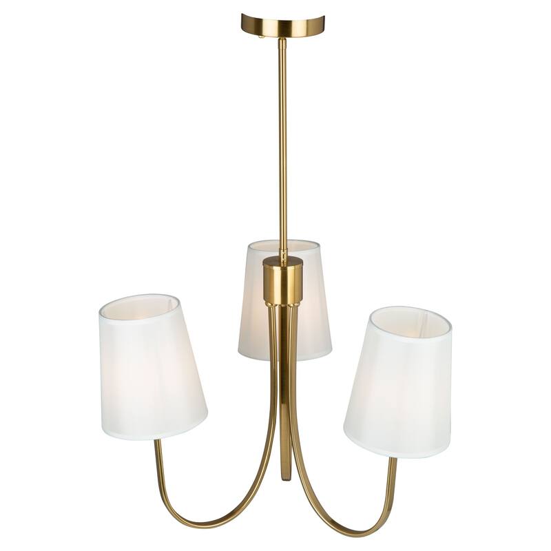 Rhythm 3 Light Chandelier Brushed Gold