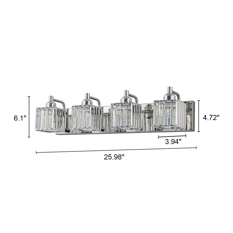 Modern 3/4/5-lights Crystal Bathroom Light Fixtures