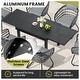preview thumbnail 27 of 50, 5/7/11-Piece Set Outdoor Aluminum Extendable Patio Dining Set Rectangle Table with Rattan Chairs