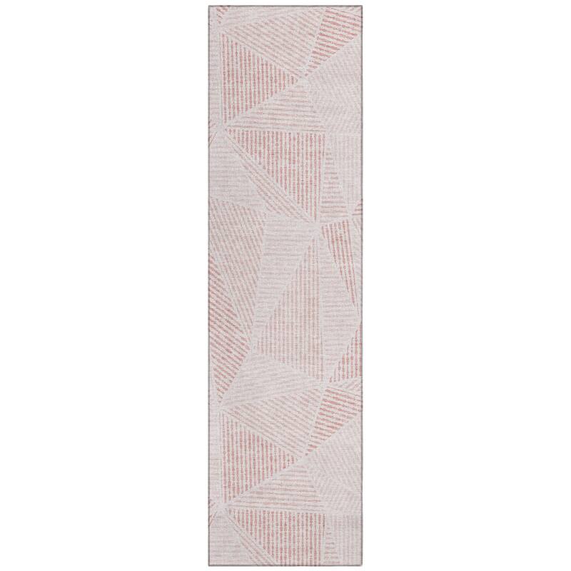 Machine Washable Indoor/ Outdoor Chantille Geometric Mosaic Rug