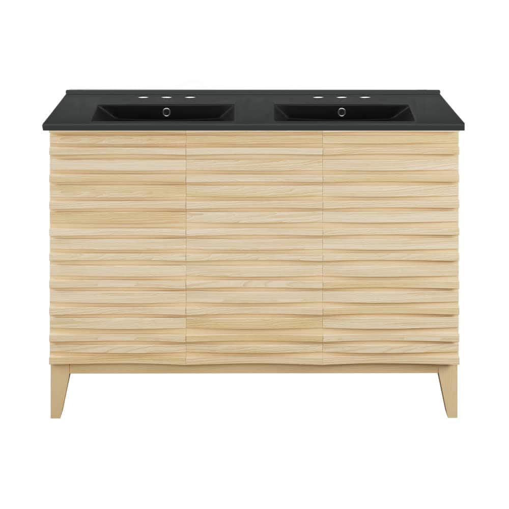 Swiss Madison SM-BV557D-3MB Cascade 48" Free Standing Double Basin