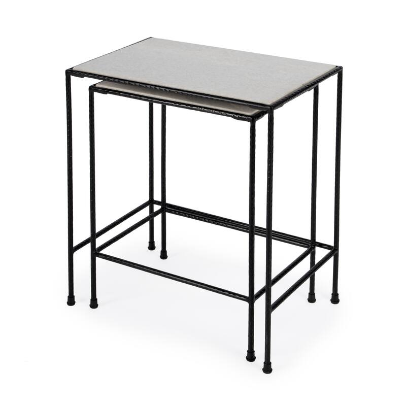Handmade Butler Carrera Marble Nesting Tables