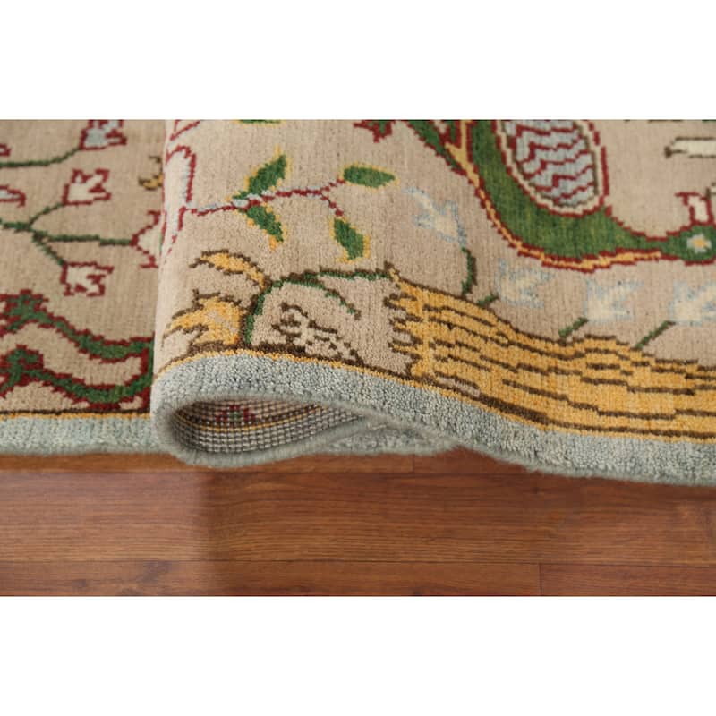 Animals Design Ziegler Indian Accent Rug Handmade Wool Carpet - 2'7"x 6'0"