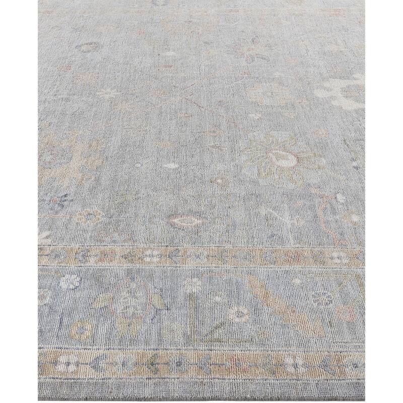 Oushak One-of-a-Kind Hand-Knotted Area Rug - Gray - 8' 4" x 9' 11"