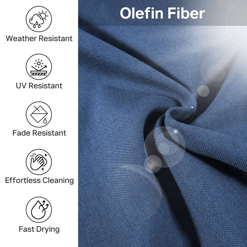 22" W x 24" D x 6" T Outdoor Lounge Chair Replacement Cushion Set Water and Fade Resistant