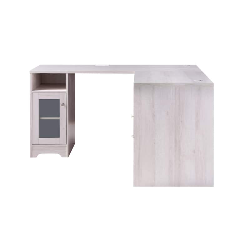 Barlon Transitional 59-inch L-shaped Computer Desk with USBs by Furniture of America
