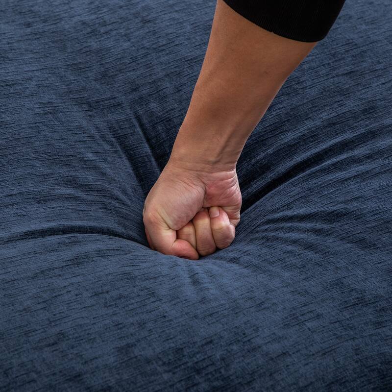 90.6''W Chenille End of Bed Bench With 2 Bolster Pillows,Chaise Lounge,Entryways Bench