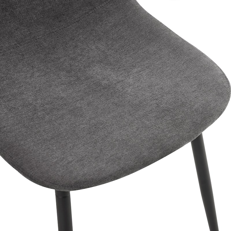 9-Piece Dining Table Set for 8, 71-Inch Rectangular Kitchen Table with 8 Linen Chairs, Modern Metal Frame Dining Room Set