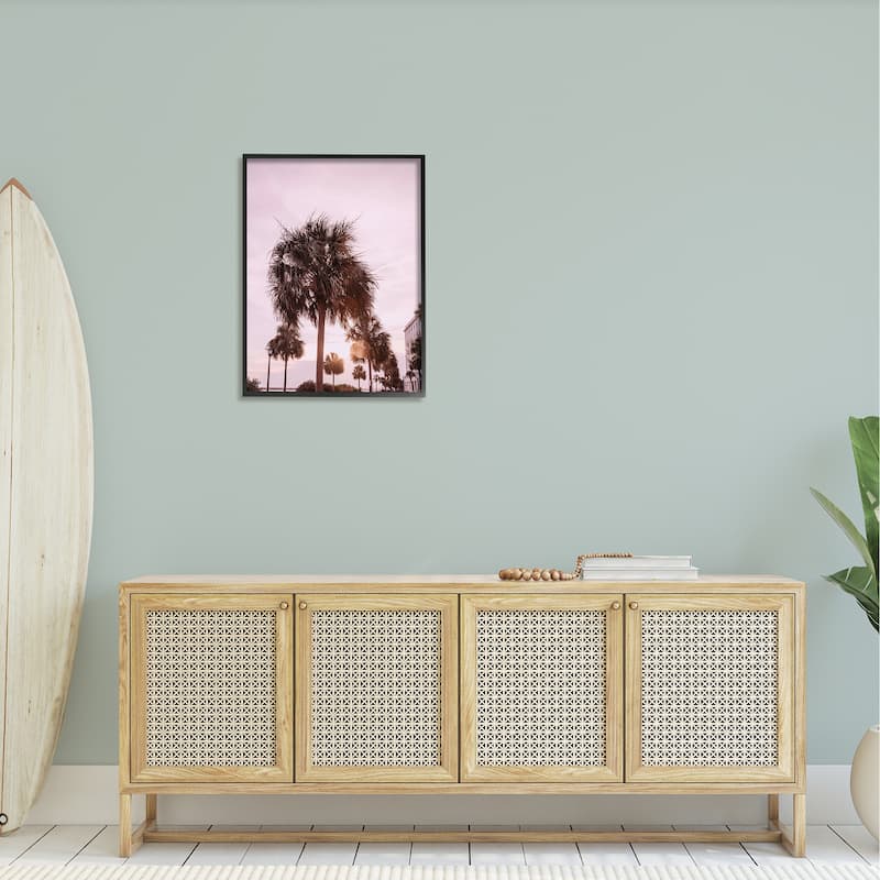 Stupell Tropical Palm Tree Summer Vacation Resort Photography Framed ...