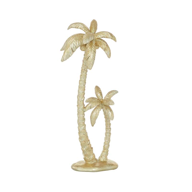 Gold Polyresin Palm Tree Decorative Sculpture