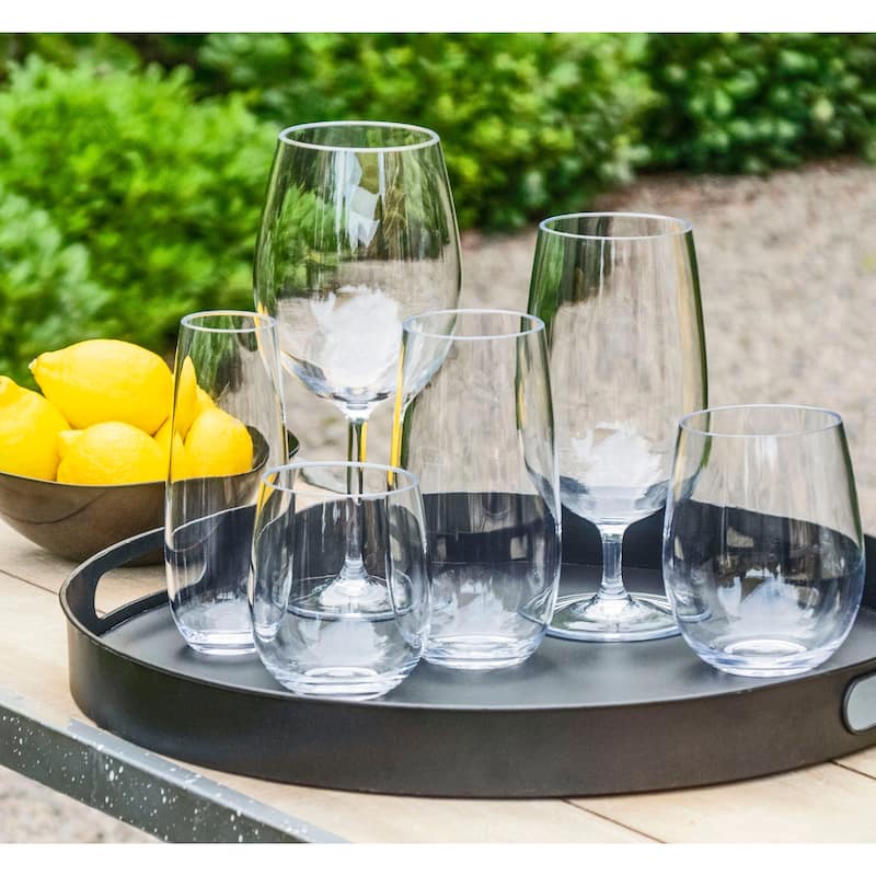 Abode Homewares Montana Acrylic Wine Glass - Clear - 22 oz - Set of 6