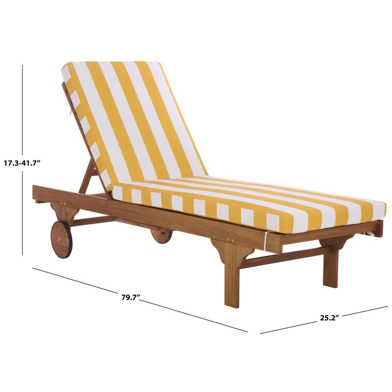 SAFAVIEH Iyanna Lounge Chair - 25 In. W x 80 In. D x 17-42 In. H - 25"W x 80"D x 17-42"H