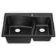 preview thumbnail 2 of 33, KRAUS Quarza Granite 33 inch 60/40 Undermount Drop-in Kitchen Sink