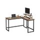 preview thumbnail 5 of 6, VASAGLE ALINRU Computer Desk, L-Shaped Corner Desk with Monitor Stand, Industrial Workstation for Home Office
