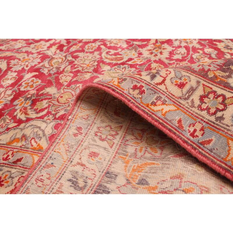 ECARPETGALLERY Hand-knotted Antalya Vintage Burgundy Wool Rug - 9'9 x 12'10