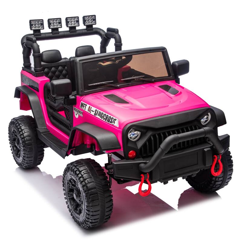 24V Kids Ride On Car W/Parents Remote Control, 400W Motor, Four Wheel Suspension, Adjustable speed, USB, MP3, Music - Rose Pink