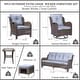 preview thumbnail 43 of 78, High Back Brown Wicker Outdoor Patio Conversation Sets with Swivel Chairs