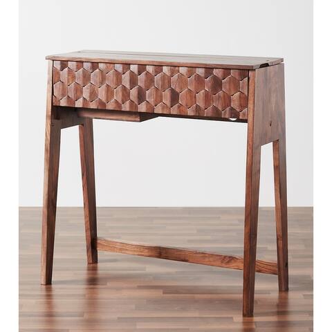 Origami 35-inch Hardwood Secretary Desk in Dark Walnut