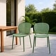 preview thumbnail 7 of 56, Modern Plastic Garden Patio Indoor or Outdoor Dining Stackable Chair UV Protected Armless With Dot Back Surf