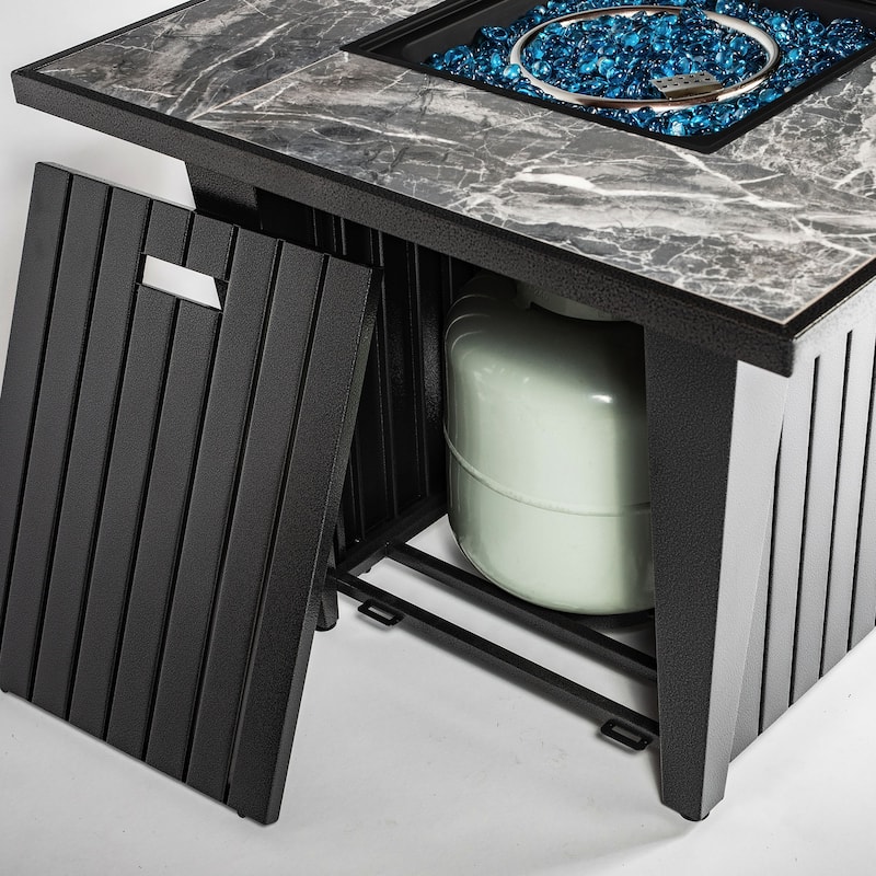 32inch Outdoor Square Propane Fire Pit Table