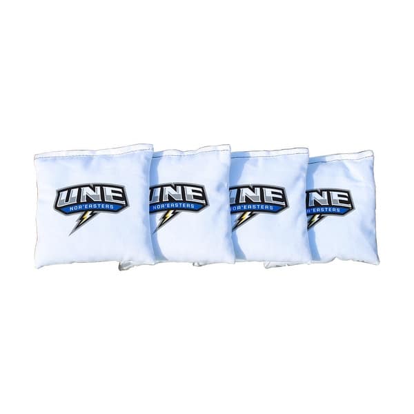 slide 2 of 3, New England NorEasters White Cornhole Bags All-Weather Resin Filled