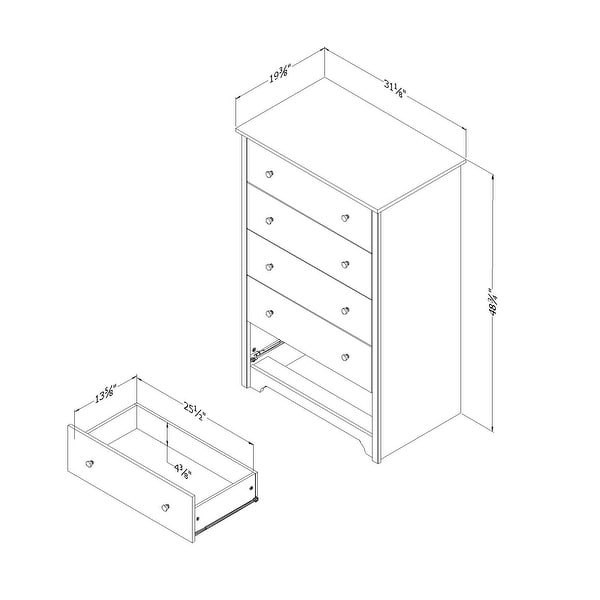 Vito 5 online drawer chest