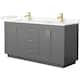 Option Dark Gray / Giotto Quartz Top / Brushed Gold